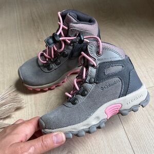 Columbia Kids' Gray and Pink Hiking Boots